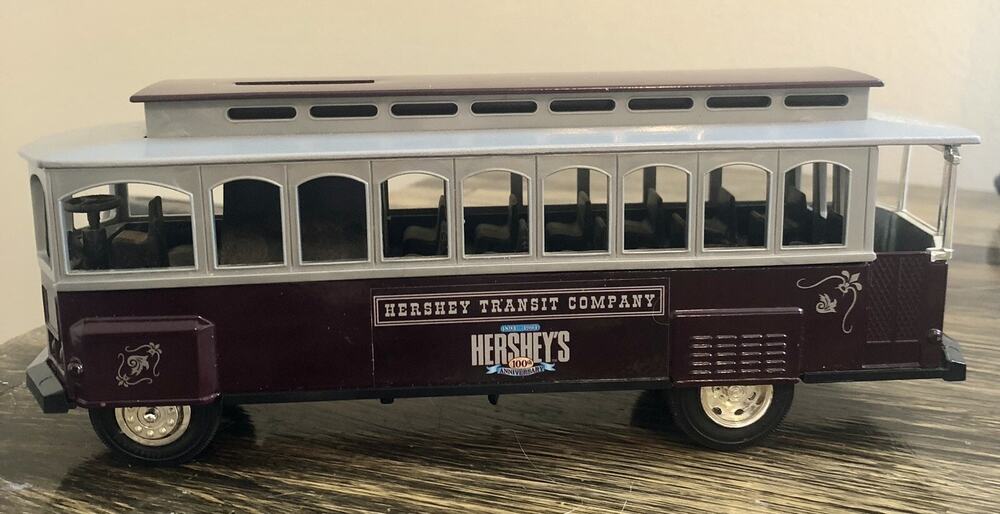 Ertl Hershey Transit Company Trolley Coin Bank. Made In The USA